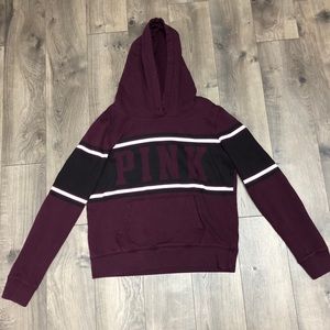 vs pink maroon hoodie